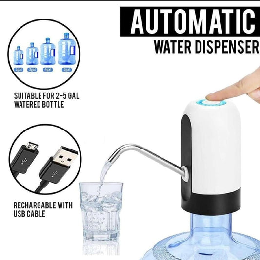 Automatic Electric Water Bottle Pump Dispenser – USB Rechargeable One-Touch Water Dispenser for Home, Office & Outdoor Use