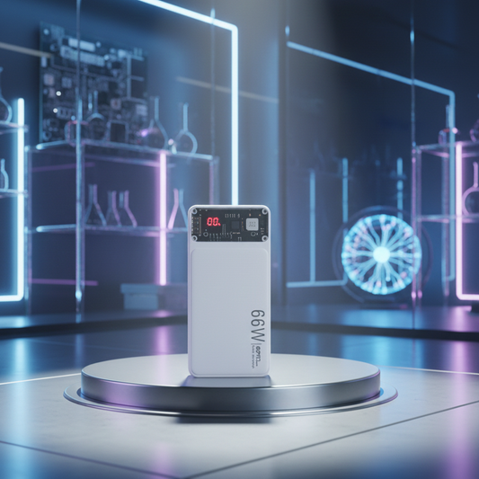 66W Transparent Digital Display Power Bank – 20,000mAh Ultra-Fast Charging